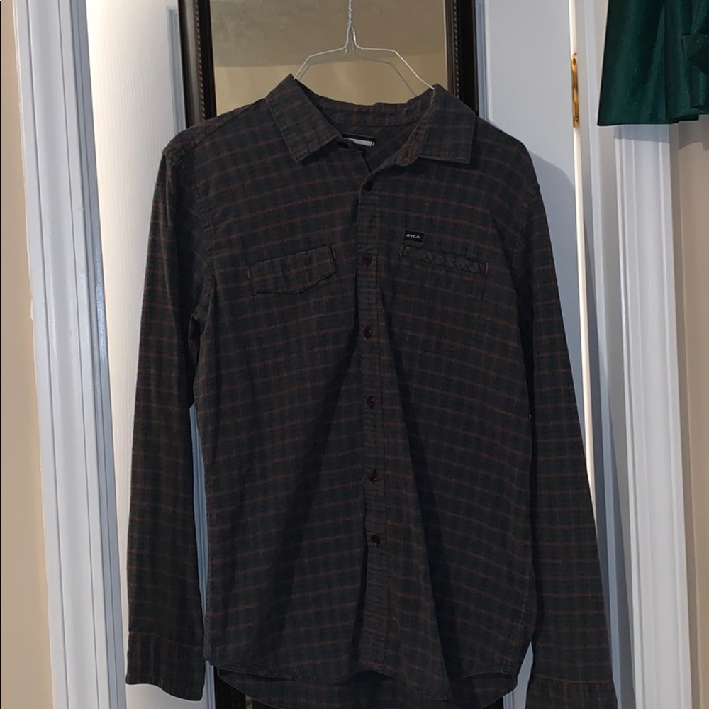 RVCA Button up Striped shirt.